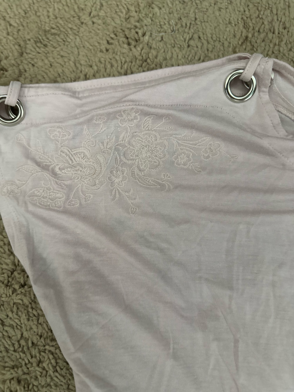 Cable And Gaige Dusty Pink Cold Shoulder Blouse Size XL - Picture 2 of 5